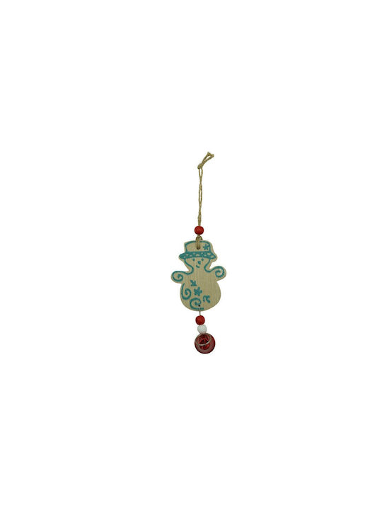 Ornament Om De Zăpadă Din Lemn Multicolor 7.7x17cm Ornament Om De Zăpadă Din Lemn Multicolor 7.7x17cm