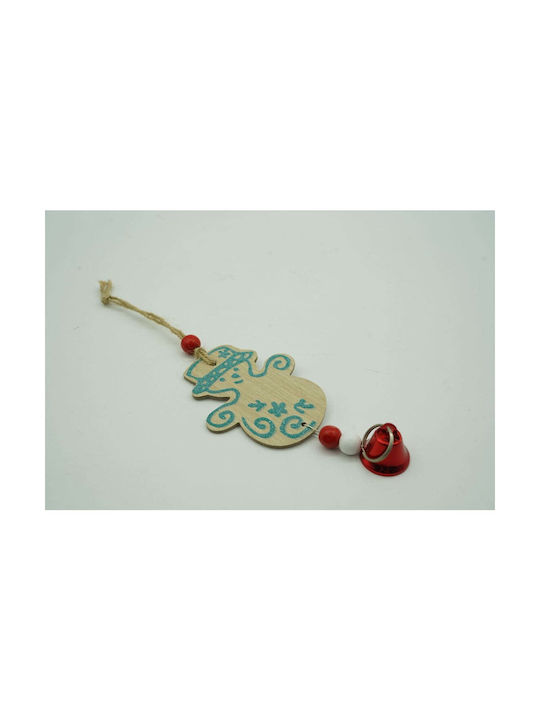 Hängender Schneemann Ornament Hölzern Mehrfarbig 7.7x17cm