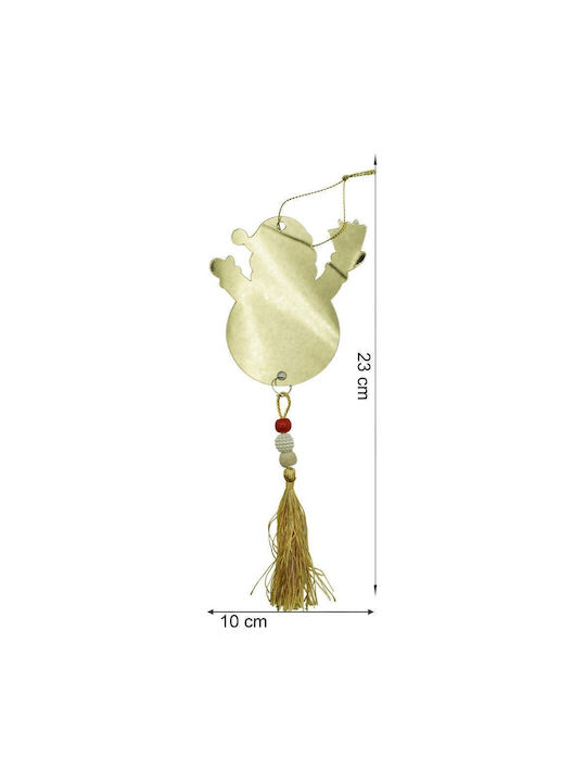 Hängender Schneemann Ornament Gold 23x10cm