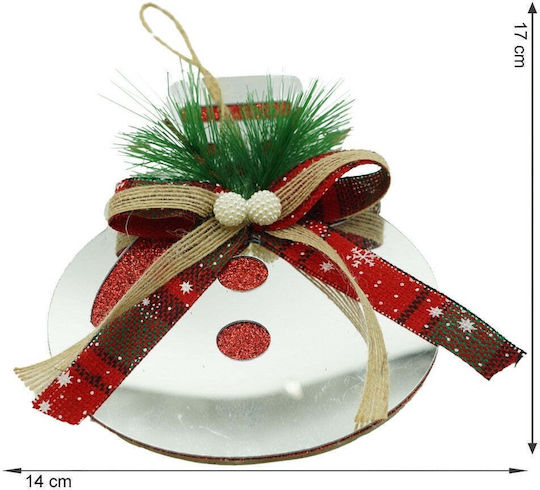Hängender Schneemann Ornament Weiß 17x14cm