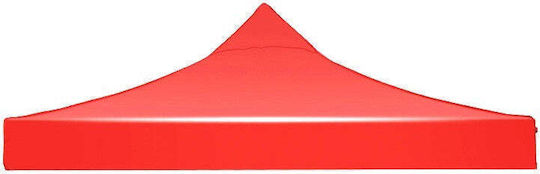 Κάλυμμα για Κιόσκι Κόκκινο με Επίστρωση PVC 3x6m