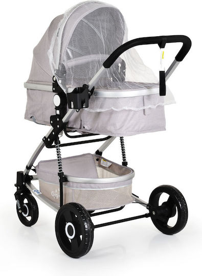 Moni Gigi 2 in 1 Baby Stroller Suitable for Newborn Light Grey 12.5kg