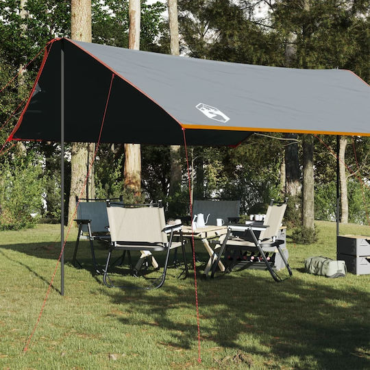 vidaXL Shade Sail Orange With Hoop & with PU Coating 3.05x4.6m 105gr/m²