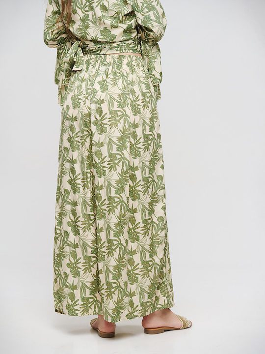Maxi Пола Ecru/green