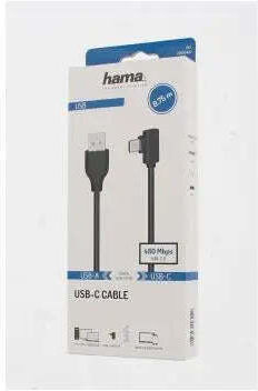 HAMA USB 2.0 Cable USB-C Male - USB-A Black 0.75m