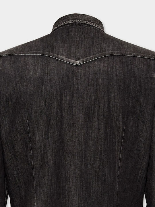 Classic Western Bumbac Cămașă Negru