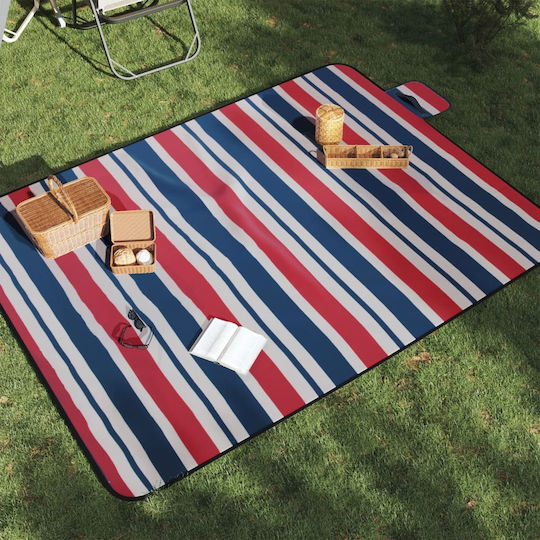 vidaXL Κουβέρτα Πικ Νικ 150x150cm σε Κόκκινο χρώμα