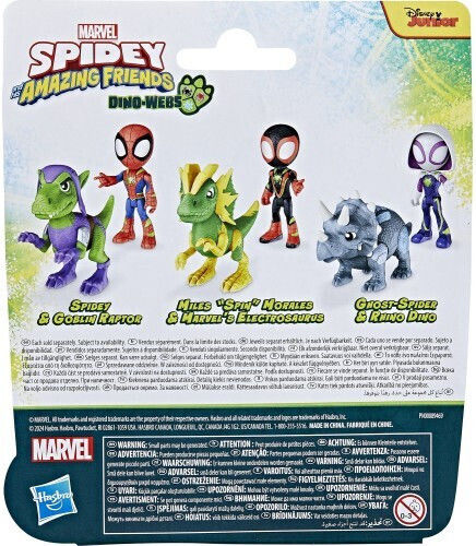Action Figure Spidey And His Amazing Friends Spider-Man Spidey And Goblin Raptor 10cm.
