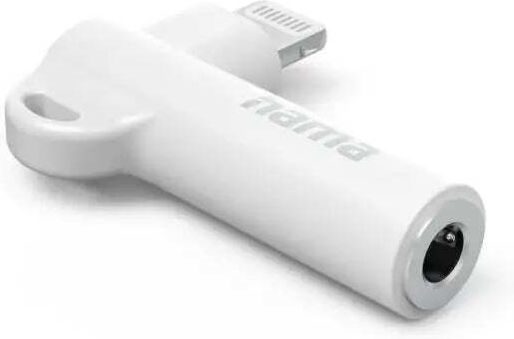 Hama Lightning Adapter 3.5mm Jack Aux Adapter 90° White