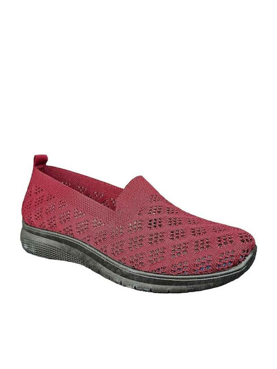 Jomix Women's Moccasins in Burgundy Color