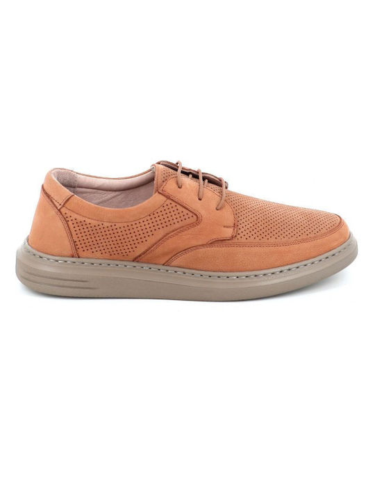 B-Soft Men's Anatomic Leather Casual Shoes Beige