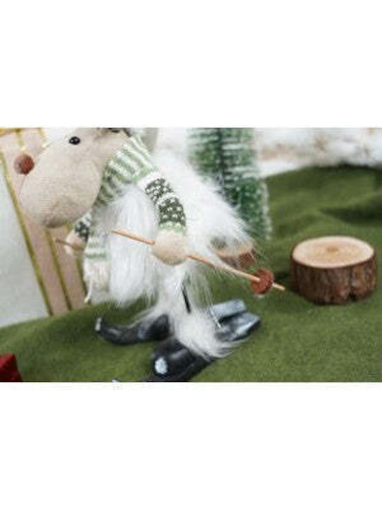Christmas Figure Reindeer White Height 33cm