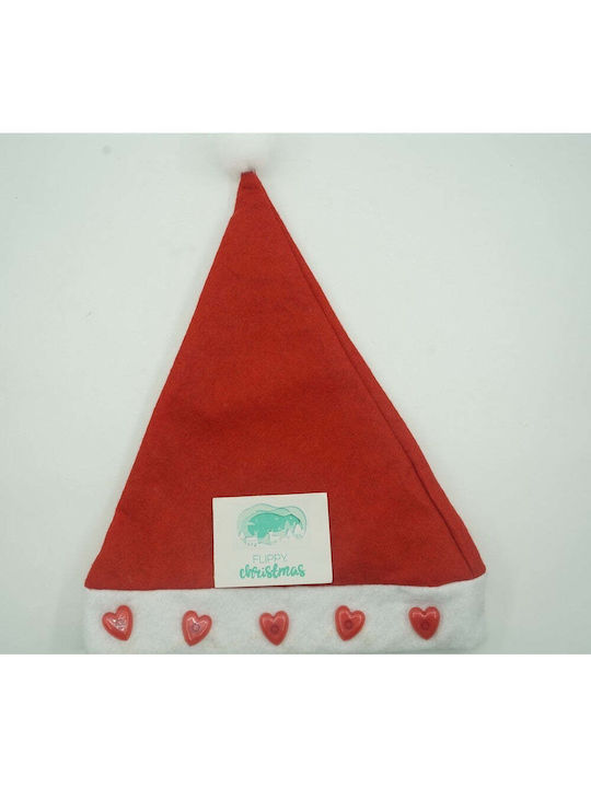 Weihnachts-Kappen Rot mit Muster Weihnachtsmann