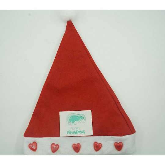 Christmas Caps Red with Pattern Santa Claus