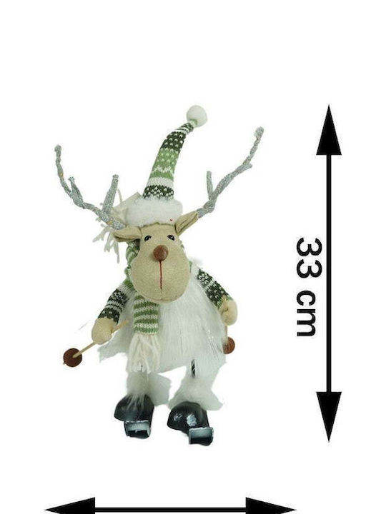 Christmas Figure Reindeer White Height 33cm