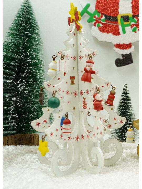 Weihnachtsdekoration Baum 20cm Weiß