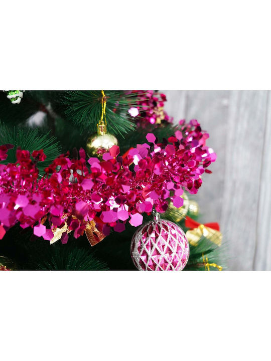 Weihnachtliche Girlande Plastik Rosa 200x9cm 1Stück
