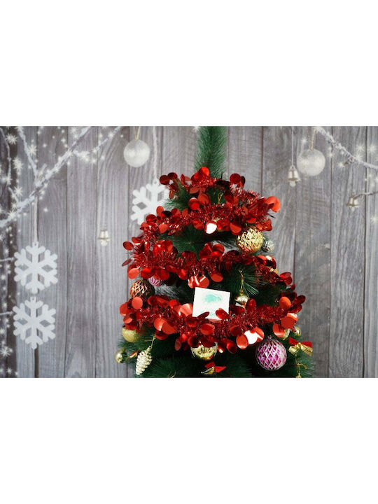 Crăciun Ghirlande Plastică Roșu 200x11cm 1buc