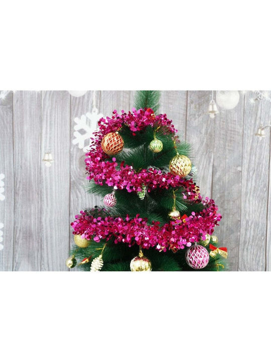 Weihnachtliche Girlande Plastik Rosa 200x9cm 1Stück