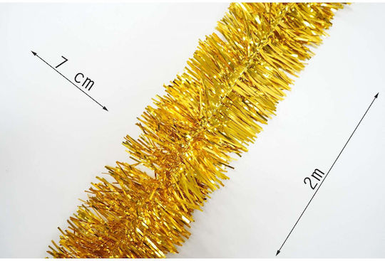 Weihnachtliche Girlande Plastik Gold 200x7cm 1Stück