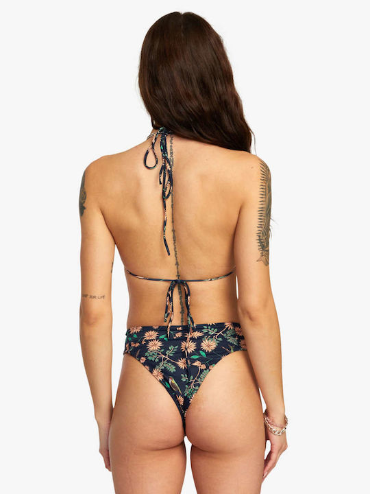 RVCA Bikini Swim Top Black Floral