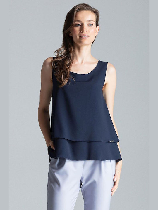 Figl Women's Blouse Sleeveless Gray