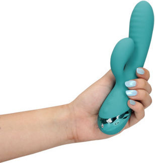 Shots Δονητής Rabbit 20cm Μπλε