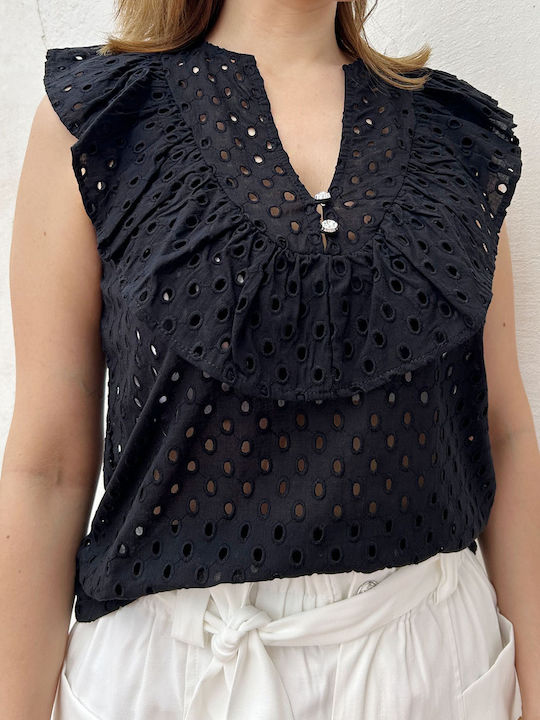 Women's Blouse Sleeveless Black