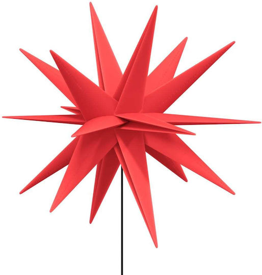 vidaXL Weihnachtliche Dekorative Sterne Metallisch Rot 26.5x35cm 3Stück