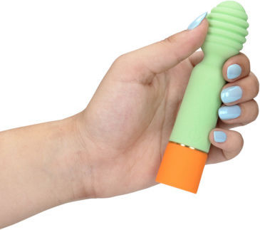 Shots Ribbed Vibrator Grün