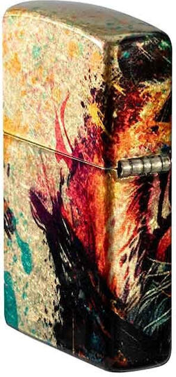 Zippo Painted Tiger Αντιανεμικός Αναπτήρας Φλόγας Πολύχρωμος