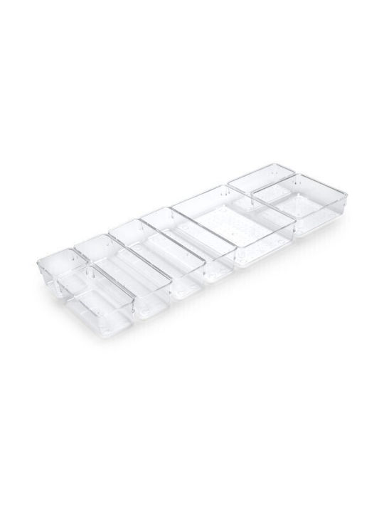 Emuca Organizator Sertar Transparent 8 Bucăți 45.7x30.3x5.4cm