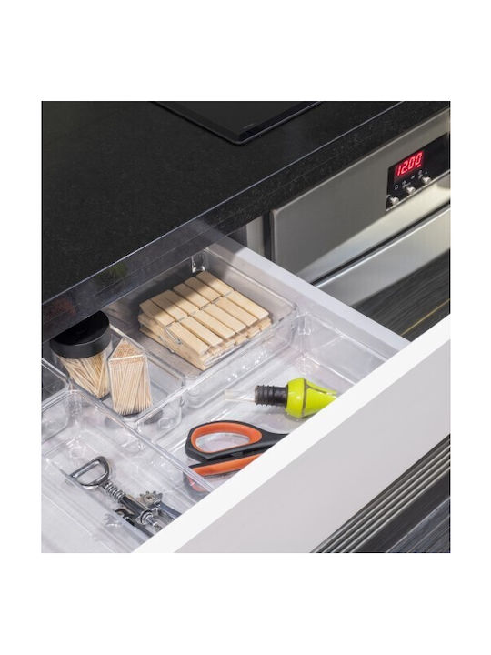 Emuca Drawer Organizer with Drawers & Dividers Transparent 10 Pieces 30.3x30.3x5.4cm