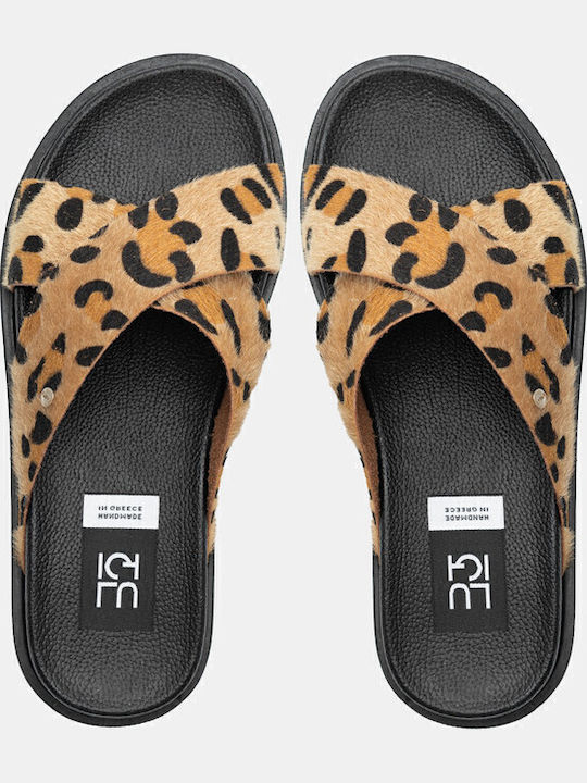 Flache Sandalen für Damen Flatforms in Braun Farbe
