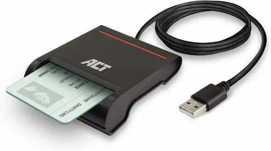 Act Ac6015 Smart Card Reader Usb 2.0 Black