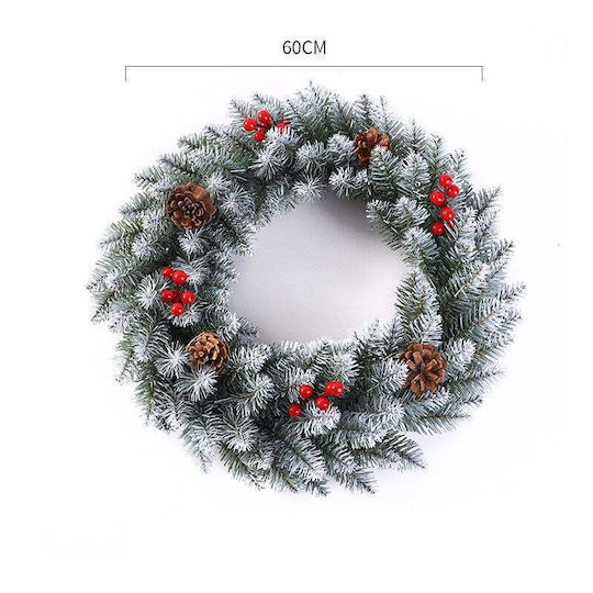 Crăciun Decorativ Coroană de flori cu Diametru 60cm.