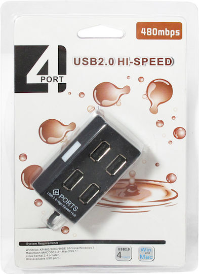 Hub USB Fără Brand USB 2.0 4 Porturi Negru 12055