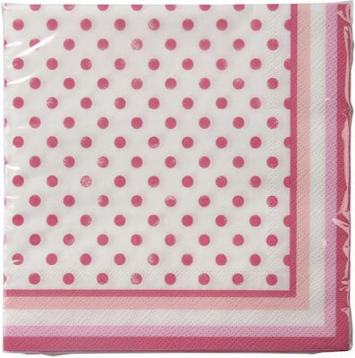 Pink polka dot napkins