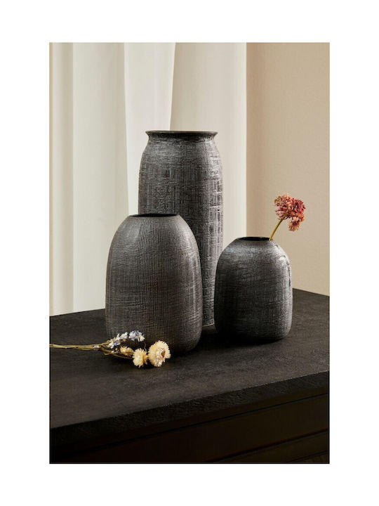 Bizzotto Decorative Vase Papyrus Gray 17.7x17.7x40.5cm