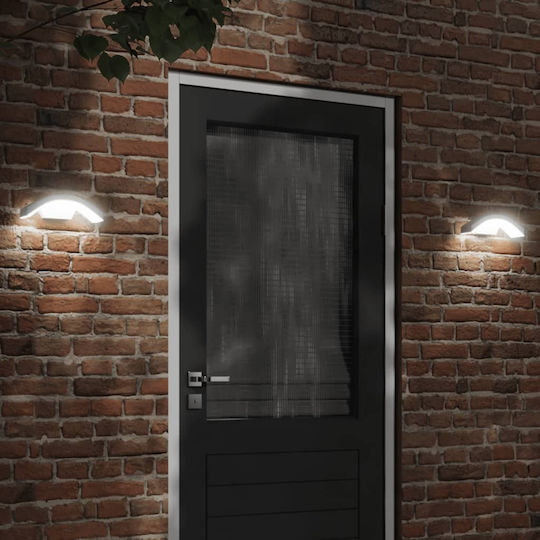 vidaXL Стенно Външно Осветително Тяло LED IP54 9W с Топло бяло Светлина 27.5x7x10εκ.