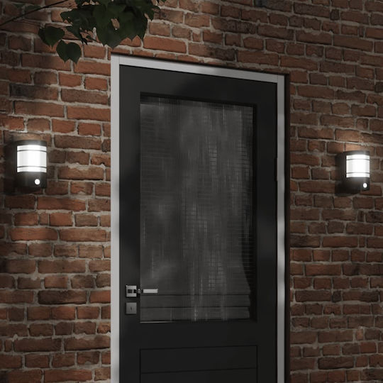 vidaXL Lumină de exterior montată pe perete E27 IP44 14x11x20.5εκ.