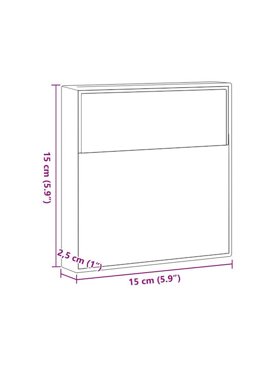 vidaXL Επιτοίχιο Εξωτερικό Φωτιστικό LED IP54 3W με Θερμό Λευκό Φως 15x15x15εκ.