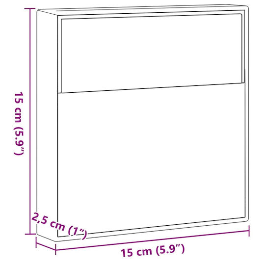 vidaXL Lumină de exterior montată pe perete LED IP54 3W cu Alb Cald Lumină 15x15x15εκ.
