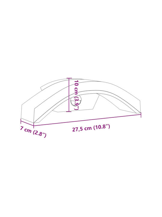 vidaXL Wandmontierte Außenleuchte LED IP54 9W mit Warmweiß Licht 27.5x7x10εκ.