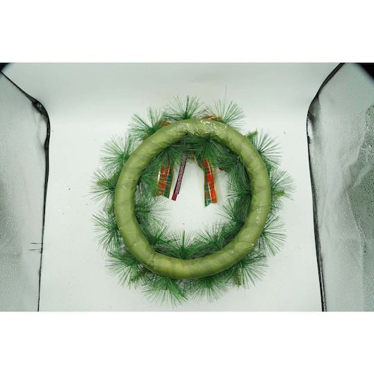 Crăciun Decorativ Plastic Coroană de flori cu lumină LED Electric cu Diametru 40cm.