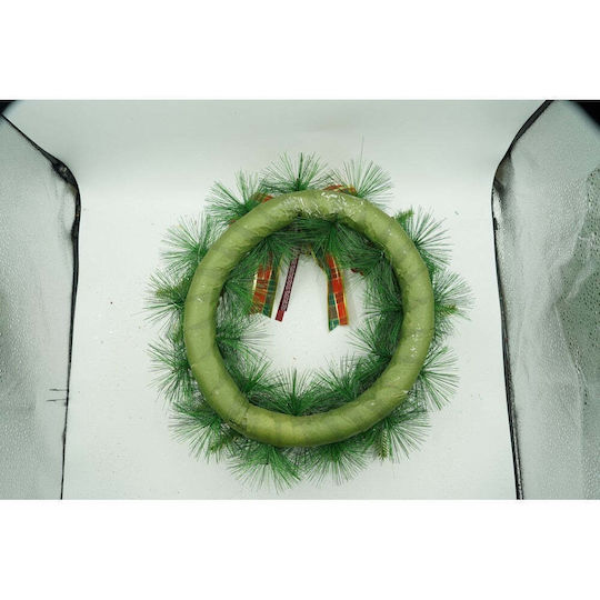 Crăciun Decorativ Plastic Coroană de flori cu lumină LED Electric cu Diametru 40cm.