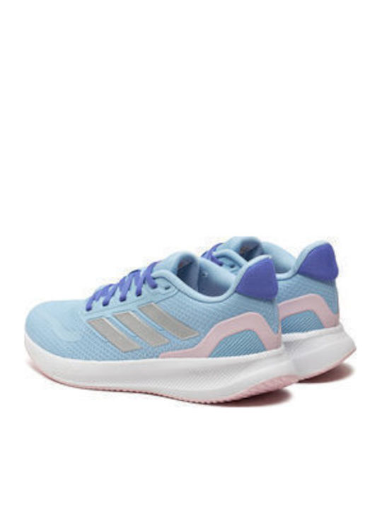 Runfalcon 5 Runfalcon 5 Kids Sports Shoes Running with Laces Glow Blue / Silver Metallic / Clear Pink