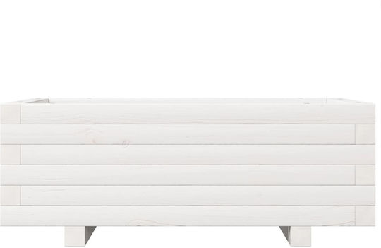vidaXL Ζαρντινιέρα Ξύλινη Λευκή 70x40x26.5εκ.