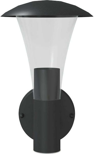 vidaXL Lumină de exterior montată pe perete E27 IP44 17.5x17.5x28εκ.