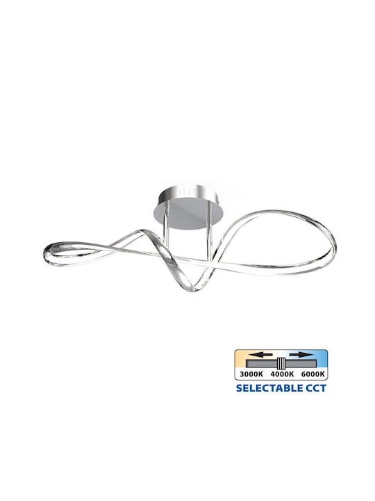 Vivalux Light fixture Ceiling Mount Light 60cm Silver with Integrated LED